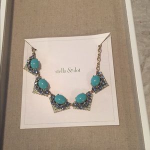 Stella & Dot Rory Necklace 19” blue